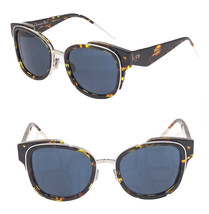 CHRISTIAN DIOR VeryDior 2N Brown Tortoise Silver Blue Oversized Limited Sunglass - £155.10 GBP