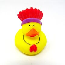 Thanksgiving Rubber Duck 2 inch Native Headdress Necklace Hide Cruise US... - $8.92