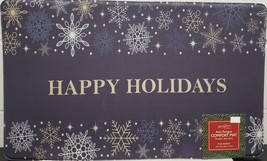 ANTI-FATIGUE PVC FLOOR MAT (18&quot;x30&quot;) CHRISTMAS, SNOWFLAKES &amp; HAPPY HOLID... - £19.77 GBP