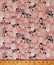 Cotton Hay Day Pigs Animals Farm Animals Hogs Fabric Print by the Yard D370.80 - £11.95 GBP