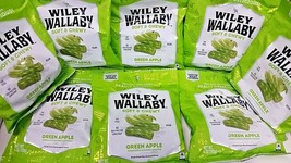 (Lot 8) Wiley Wallaby Soft &amp; Chewy Licorice Green Apple 4 oz/Pk New Sealed - £27.65 GBP