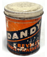 Vtg DANDY BEVELED FAUCET WASHERS TIN CAN w LID &amp; PAPER LABEL-Random Washers - $17.97 CAD