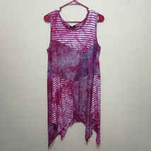 Lily By Firmiana Dress Sleeveless knit pink multi sz m new - $26.55