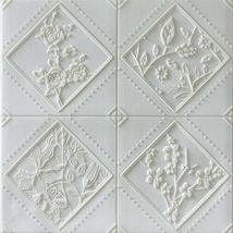 Dundee Deco PJ2215 Off White Flowers in Rhombus 3D Wall Panel, Peel and Stick Wa - £9.98 GBP+