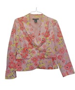 Apostrophe Womens Blazer Multi-Color Size 4P 100% Cotton Imperfect - £7.30 GBP