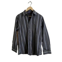 Gap Mens Button Down Fitted Shirt Multicolor Striped Long Sleeve Collared Size M - £9.32 GBP