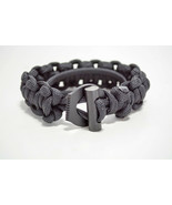 Fire Starter Bracelet Black 550 Fish n&#39; Fire Paracord Adjustable &amp; EZ De... - $13.62