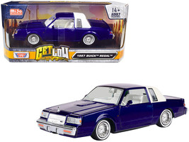 1987 Buick Regal Candy Blue Metallic w Rear Section of Roof White White Interior - £31.50 GBP