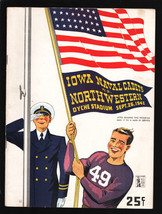 Iowa Naval Cadets vs Northwestern  NCAA Football Game Program 9/26/1942-roste... - £127.56 GBP