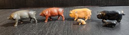 VINTAGE 1950s BRITAINS VILLAGE FARM PIGS SOWS PIGLETS SET 6 LEAD FIGURES... - $330.86 MXN