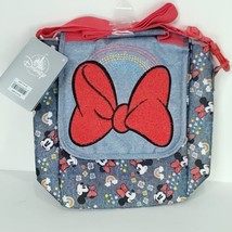 Disney Store Minnie Mouse Insulated Lunch Bag Cooler Blue Jeans Red Bow NEW Tags - £23.87 GBP