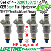 Bosch x4 HP Upgrade Genuine Fuel Injectors for 1994 Lincoln Continental ... - $138.59