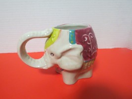 Pier One Imports Circus Elephant Coffee Tea Mug Hand Painted 8-10 Oz Ceramic - £7.91 GBP