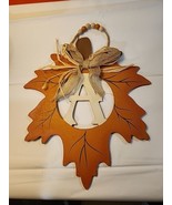 Harvest Monogram Fall Leaf Letter &quot;A&quot; Cutout Brown Hanging 12.75&quot; x 10.75&quot; - $8.79