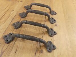 4 Rustic Cast Iron Antique Style Restore Barn Handles Gate Pull Door Handle - $32.99