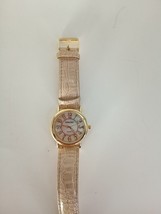 Embassy Ladies Watch Fresh Battery 8” Band Gold Case Large Numbers - $308.24 MXN