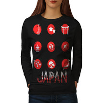 Japan Stylish Art Fashion Tee Eastern Art Women Long Sleeve T-shirt - £11.98 GBP