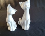 VTG Otagiri SIAMESE CAT Pair White Porcelain Figurines Set of 2 Japan Fi... - $24.74