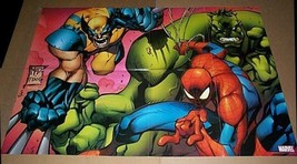 Spider-man/Wolverine/Hulk Marvel Comics Universe comic book art promo poster - £32.47 GBP