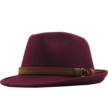 New  Women Men Fedora Hat For Winter Autumn Elegant Lady Gangster Trilby Felt Ho - £112.52 GBP