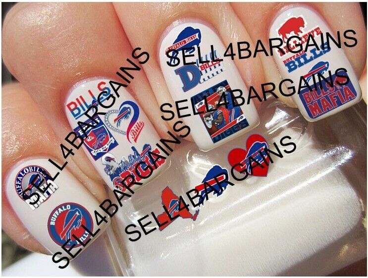 2023 Designs》NFL BUFFALO BILLS MAFIA BILLIEVE》15 Different Designs》Nail Decals