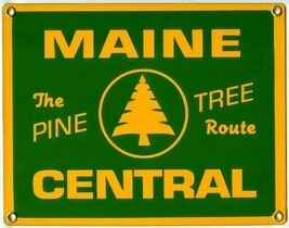 Maine Central Railroad Porcelain Sign - €51,62 EUR Maine Central Railroad Porcelain Sign - €51,62 EUR