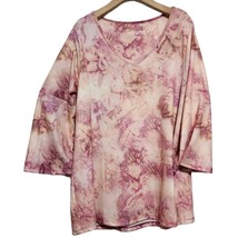 Soft Surroundings Medium Harbor Trace Sublimation Top Tunic Tie Dye Bell... - £23.09 GBP