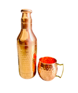 Copper Water Champion Bottle 1500ML Hammered Drinking Moscow Mule Mug Cu... - £55.04 GBP