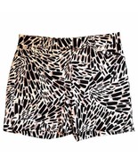 White House Black Market 5 Inch Short Sizes 2 Black Tan Printed Womens - $24.75