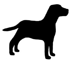 Labrador Retriever Dog Lab Canine Silhouette Profile Decal Black Sticker on a Cl - £3.20 GBP