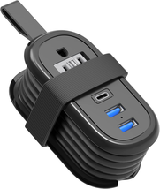 Travel Power Strip with USB C Ports, 4FT Extension Cord, 2 Outlets, 3 US... - $23.44