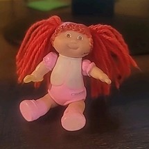 1984 Cabbage Patch Kids Mini Girl Doll PCV Figurine W/ Spoon Red Hair 3.5” - $4.93