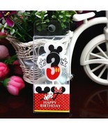Mickey Mouse Third Birthday Candle / Keepsake Topper  1-1/2&quot;X1-1/2&quot; USA ... - £3.89 GBP