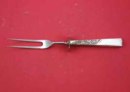 Rose Motif by Stieff Sterling Silver Steak Carving Fork 8 3/4&quot; - £45.66 GBP