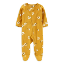 Carter's Child of Mine Baby Girls Sleep & Play One-Piece Size Newborn Mustard - $15.83