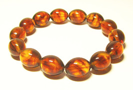 Amber bracelet Natural Baltic Amber bead Jewellery for men for women pressed - £22.50 GBP