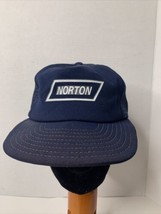 Vintage Norton Truckers Hat Ball Cap Snapback Blue Mesh - £3.88 GBP