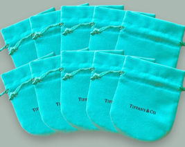 Set of 10 Tiffany &amp; Co. Jewelry Pouches Empty,Tiffany Pouches, Tiffany D... - $1,035.33 MXN