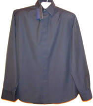 Elie Tahari Navy Blue Button-Down Men&#39;s Long Sleeve Dress Shirt Size L - £73.03 GBP