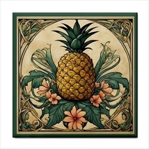 Ceramic Tile Pineapple Art Nouveau Style Kitchen Backsplash Wall Home Decor - £12.14 GBP