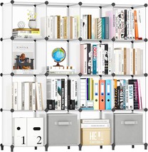 Book Shelf 16 Cubes Bookcase Bookshelf Cube Storage Organizer Portable D... - $40.98