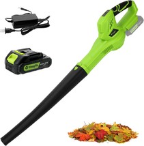 Yougfin Leaf Blower Cordless With Battery And Charger, 160Cfm Battery, 21V - $974.65 MXN