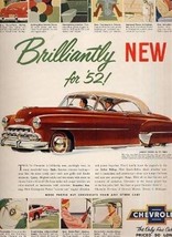 1952 Chevrolet Bel Air Magazine Advertisement - £11.06 GBP