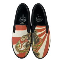 Draven Men&#39;s Tokyo Hiro Tattoo Rising Sun Japan Skate Slip On Shoes Size... - £31.78 GBP