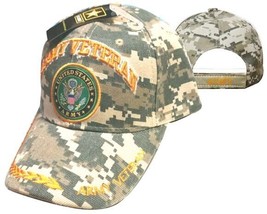 United States Army Veteran Camo Embroidered Baseball Hat Usa Vet Seal Cap A133 - £15.65 GBP