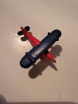 Vintage Safari Ltd. Stunt Plane Miniature Mini Red Blue Airplane - £13.96 GBP