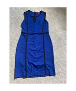 Red Saks Fifth Avenue Dress Womens Medium Blue Black Sleeveless Career C... - €50,29 EUR