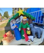 Gemmy Airblown Inflatable Christmas Holy Family Nativity Scene 7ft Blowu... - €47,06 EUR
