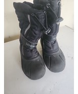 Sorel Youth Waterproof Insulated Snow Boots Kids Size 13 Black Flurry Li... - $35.19 CAD