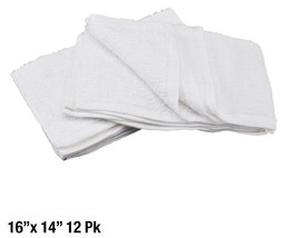 12 Terry Towels 16&quot;x14&quot; 100% COTTON clean polish absorb cloth rags Grant... - $33.49